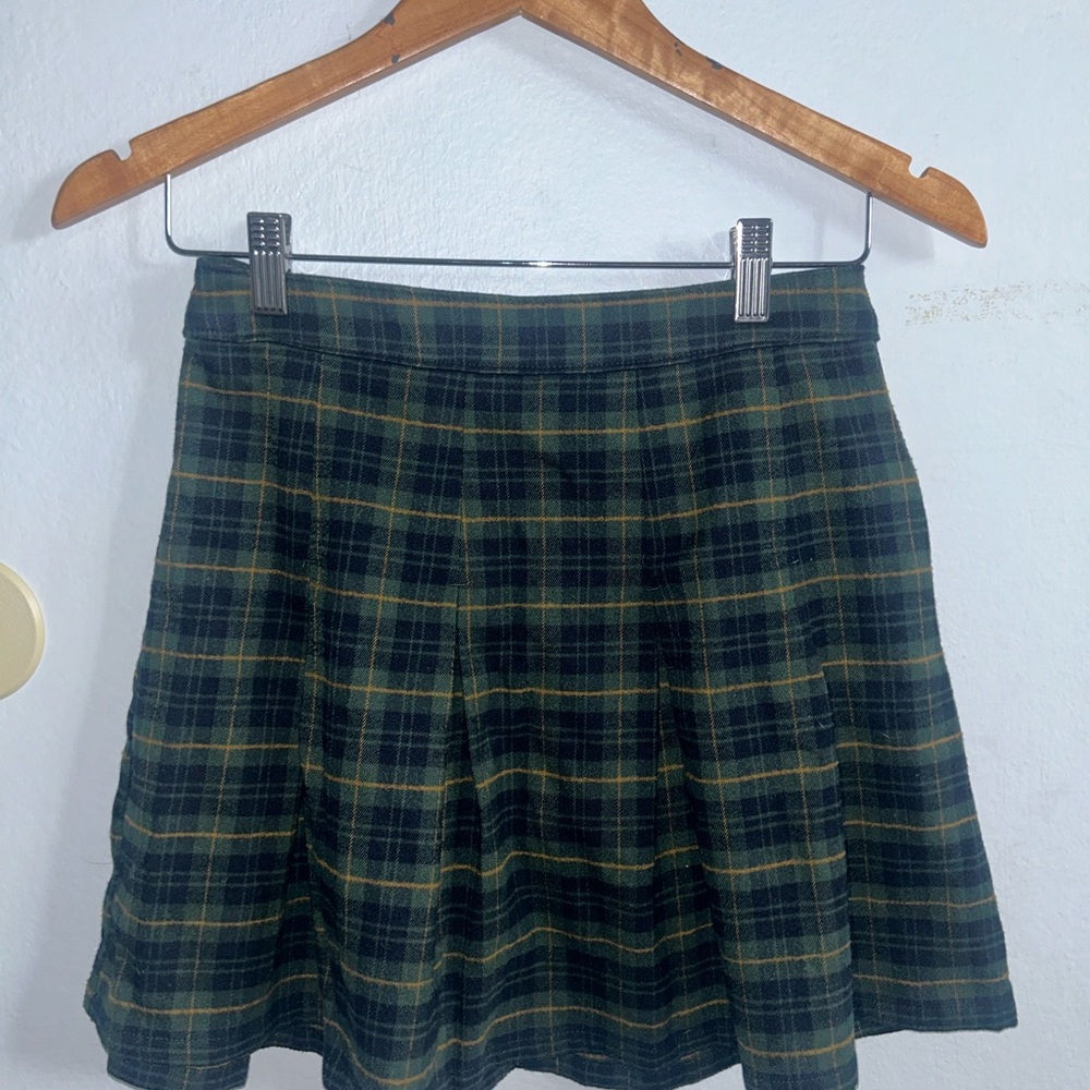 Hollister Blue and Green Skater Mini Skirt Casual